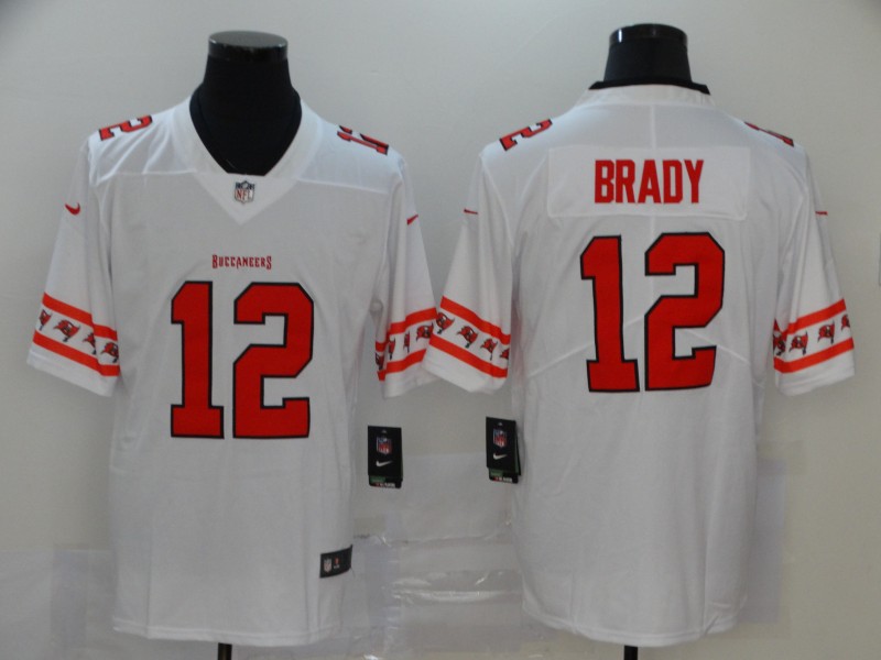 Men's Tampa Bay Buccaneers #12 Tom Brady White Jersey